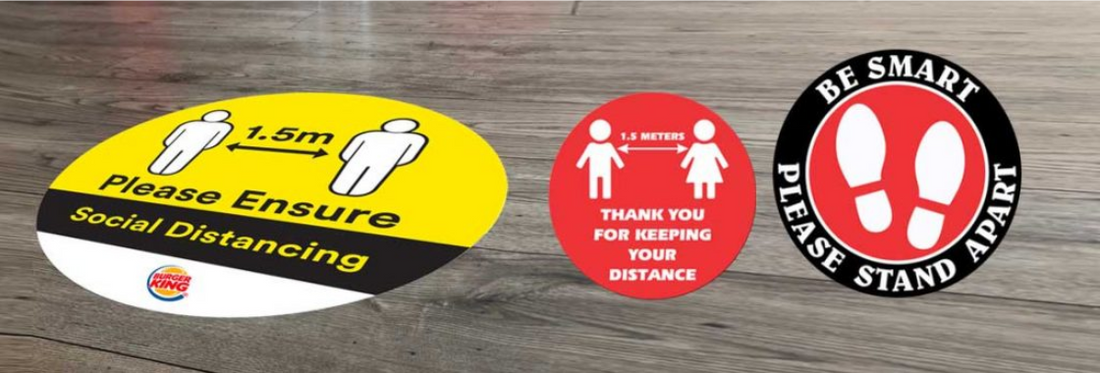 Social Distancing Floor Stickers